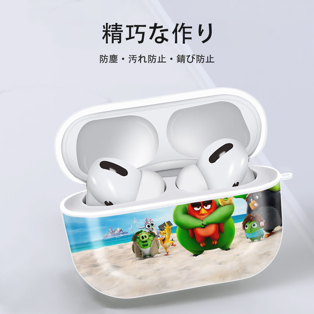 Angry Birds アングリーバード 【AirPods Pro用】ハードシェル保護ケース 耐衝撃・防指紋・カラビナ付き商品仕様