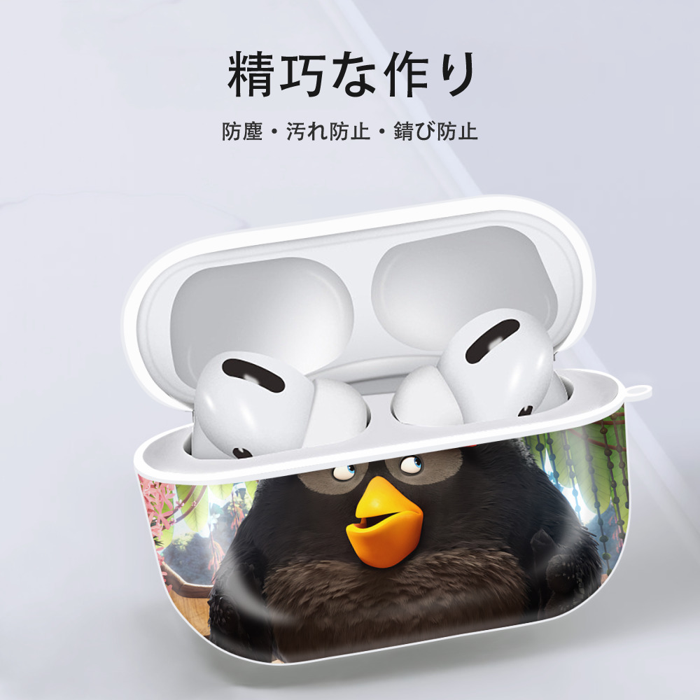 Angry Birds アングリーバード 【AirPods Pro用】ハードシェル保護ケース 耐衝撃・防指紋・カラビナ付き商品仕様