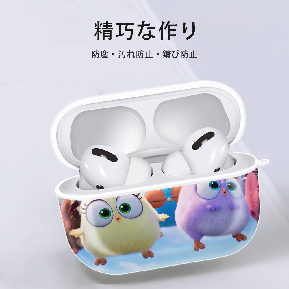 Angry Birds アングリーバード 【AirPods Pro用】ハードシェル保護ケース 耐衝撃・防指紋・カラビナ付き商品仕様