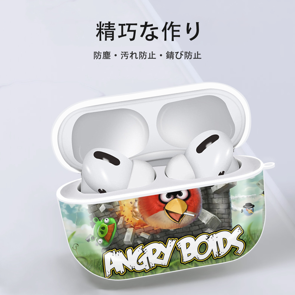 Angry Birds アングリーバード 【AirPods Pro用】ハードシェル保護ケース 耐衝撃・防指紋・カラビナ付き商品仕様