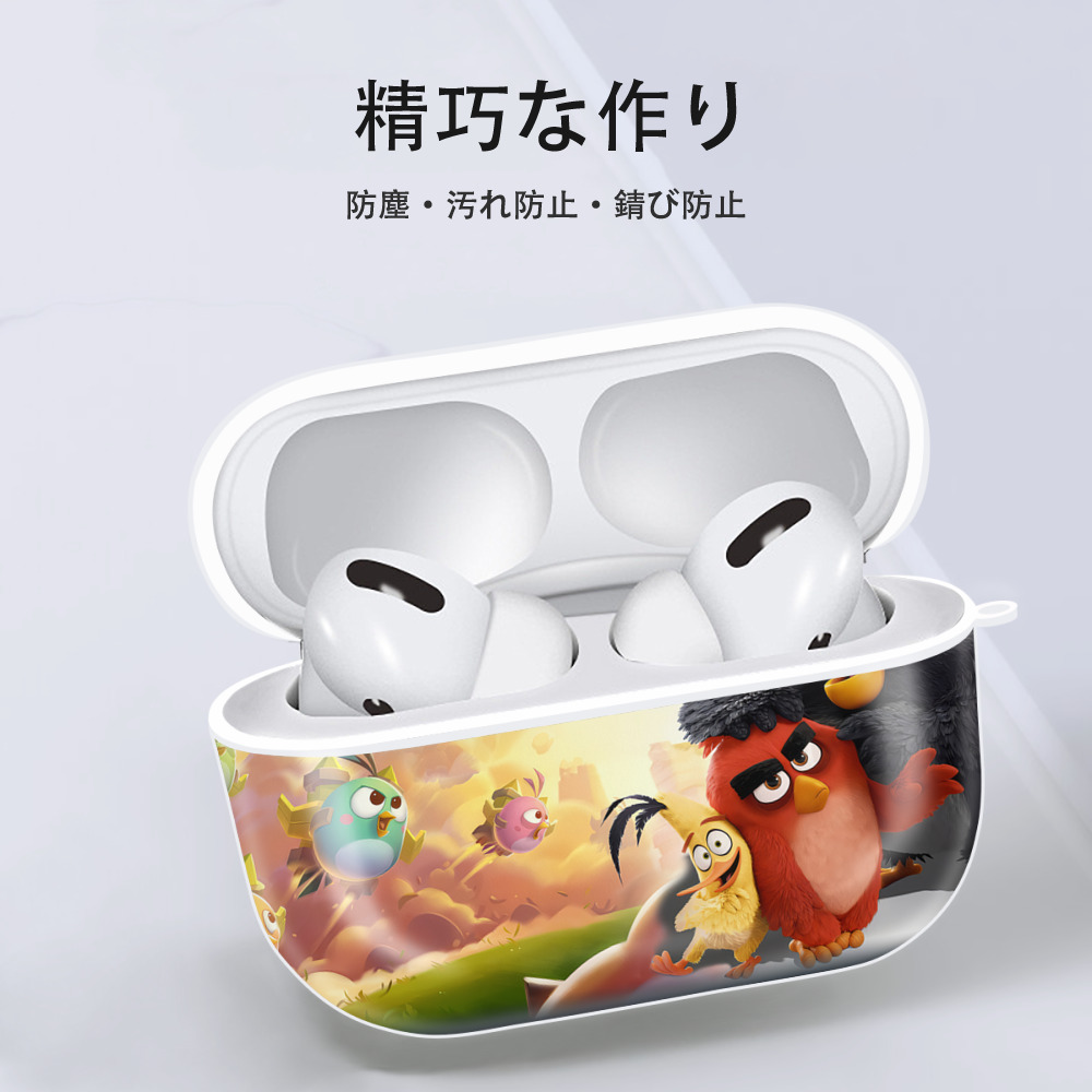 Angry Birds アングリーバード 【AirPods Pro用】ハードシェル保護ケース 耐衝撃・防指紋・カラビナ付き商品仕様