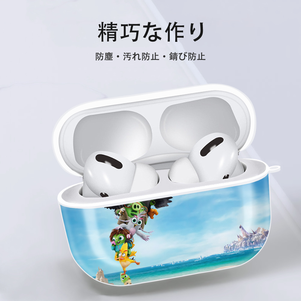 Angry Birds アングリーバード 【AirPods Pro用】ハードシェル保護ケース 耐衝撃・防指紋・カラビナ付き商品仕様