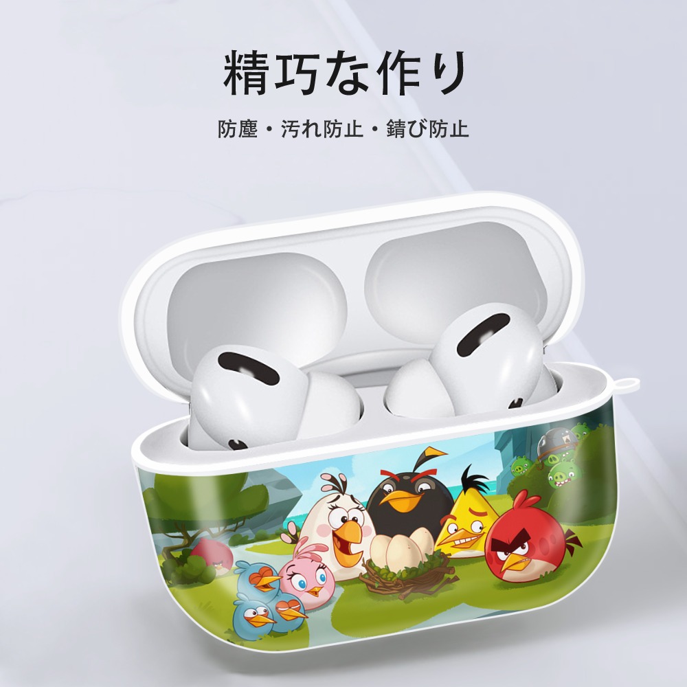 Angry Birds アングリーバード 【AirPods Pro用】ハードシェル保護ケース 耐衝撃・防指紋・カラビナ付き商品仕様