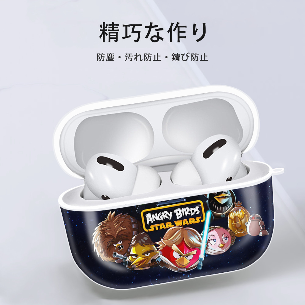 Angry Birds アングリーバード 【AirPods Pro用】ハードシェル保護ケース 耐衝撃・防指紋・カラビナ付き商品仕様