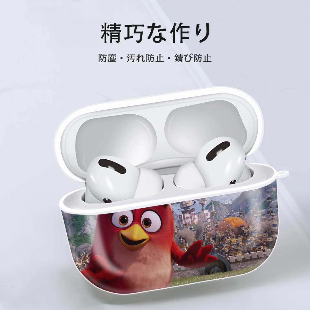 Angry Birds アングリーバード 【AirPods Pro用】ハードシェル保護ケース 耐衝撃・防指紋・カラビナ付き商品仕様