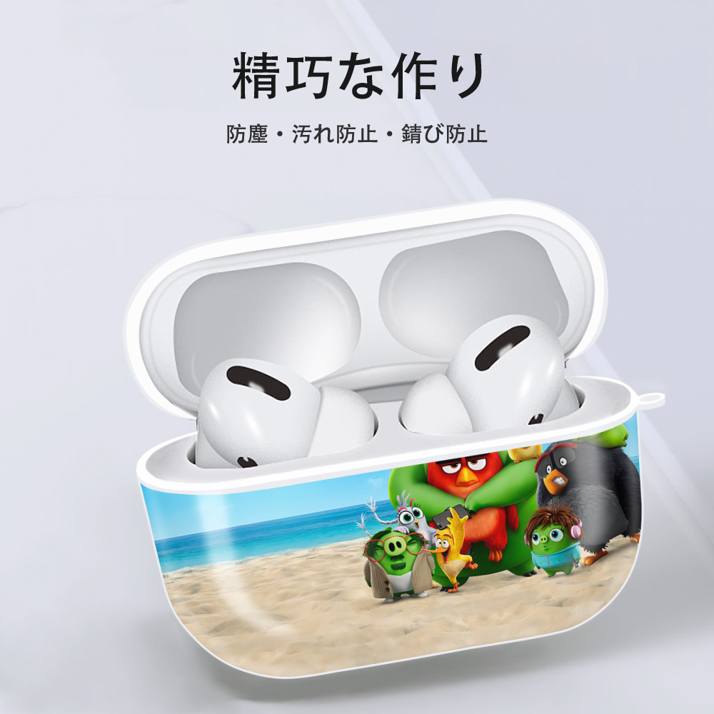 Angry Birds アングリーバード 【AirPods Pro用】ハードシェル保護ケース 耐衝撃・防指紋・カラビナ付き商品仕様