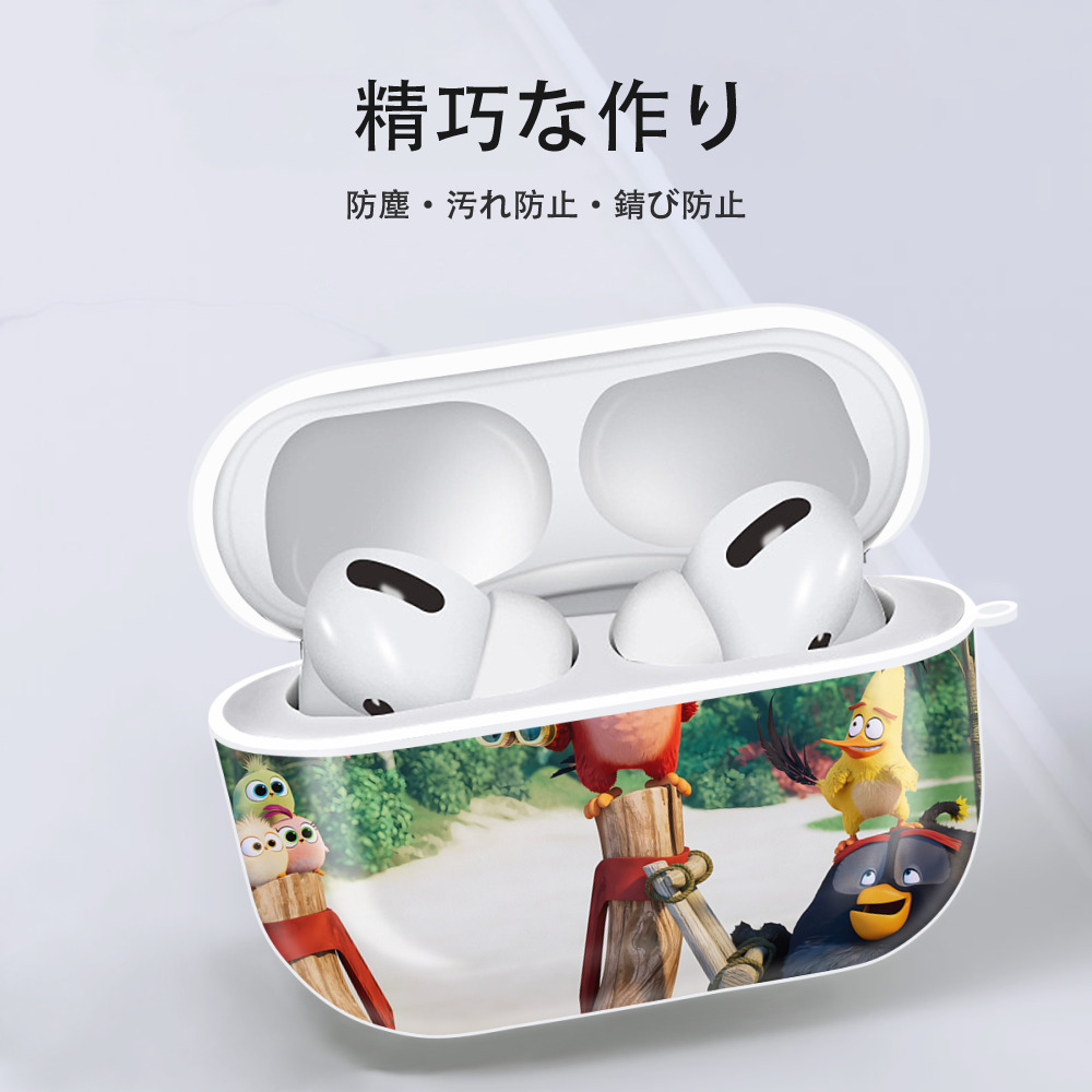 Angry Birds アングリーバード 【AirPods Pro用】ハードシェル保護ケース 耐衝撃・防指紋・カラビナ付き商品仕様