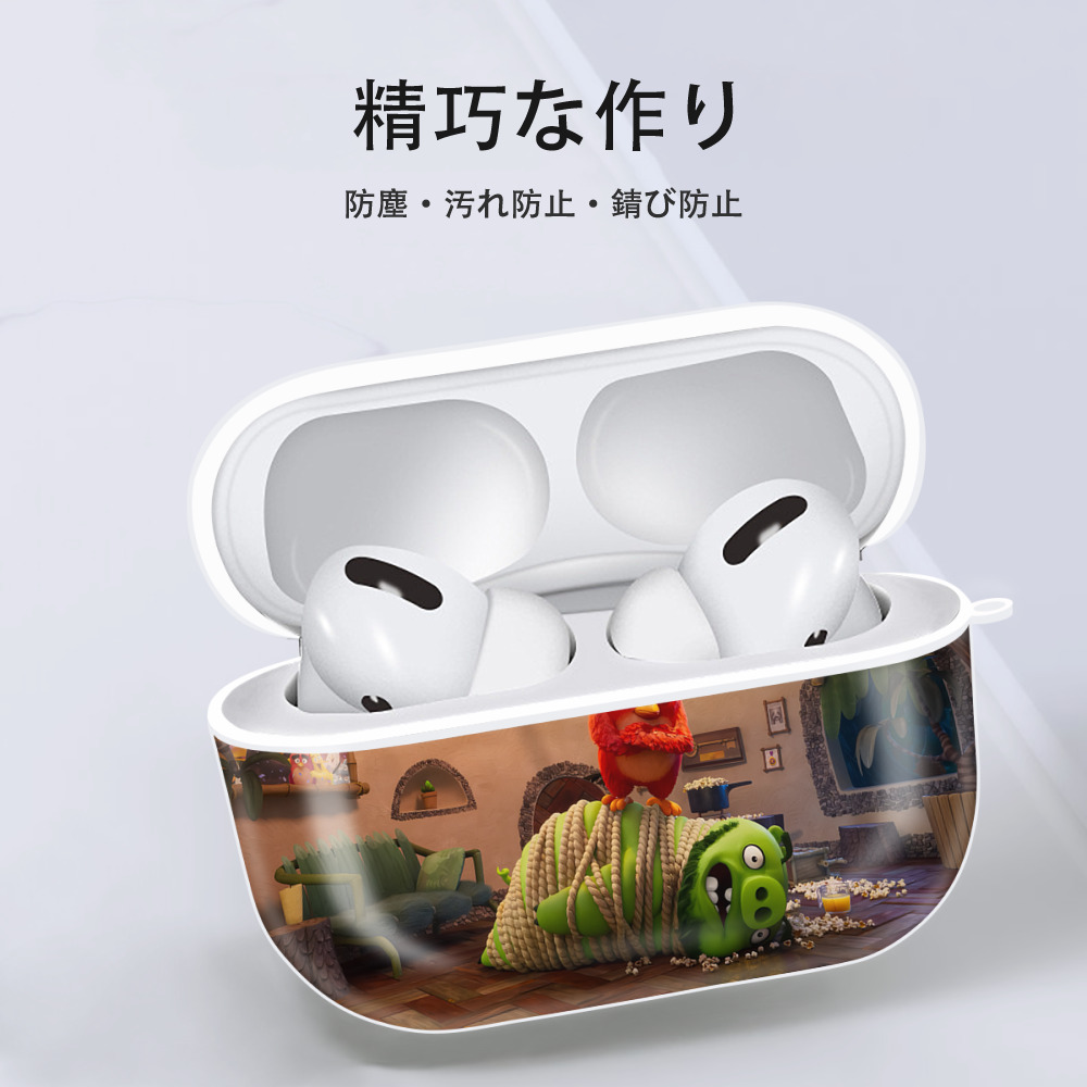 Angry Birds アングリーバード 【AirPods Pro用】ハードシェル保護ケース 耐衝撃・防指紋・カラビナ付き商品仕様