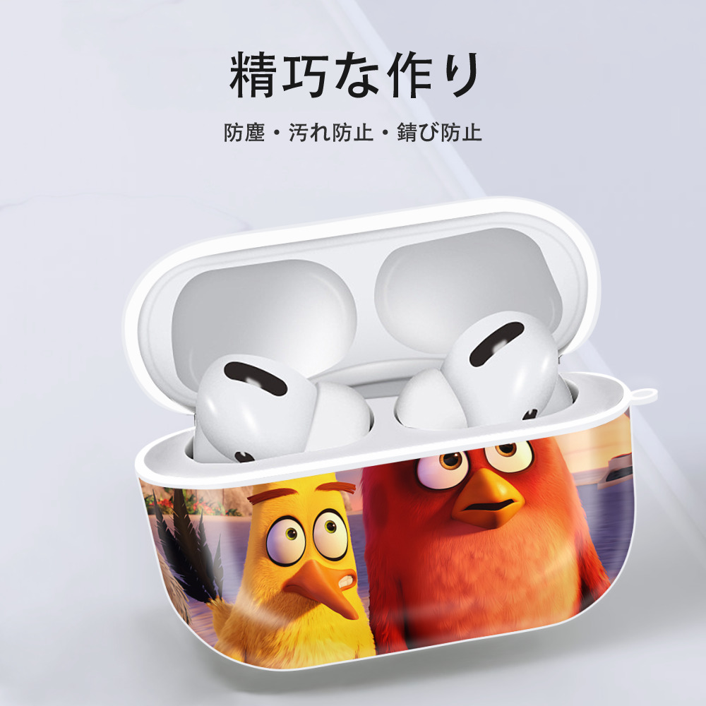 Angry Birds アングリーバード 【AirPods Pro用】ハードシェル保護ケース 耐衝撃・防指紋・カラビナ付き商品仕様