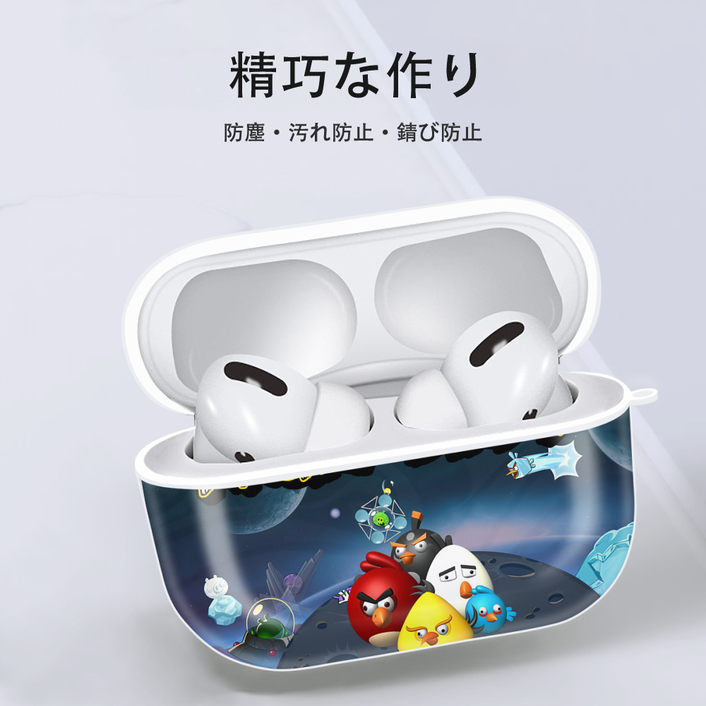Angry Birds アングリーバード 【AirPods Pro用】ハードシェル保護ケース 耐衝撃・防指紋・カラビナ付き商品仕様
