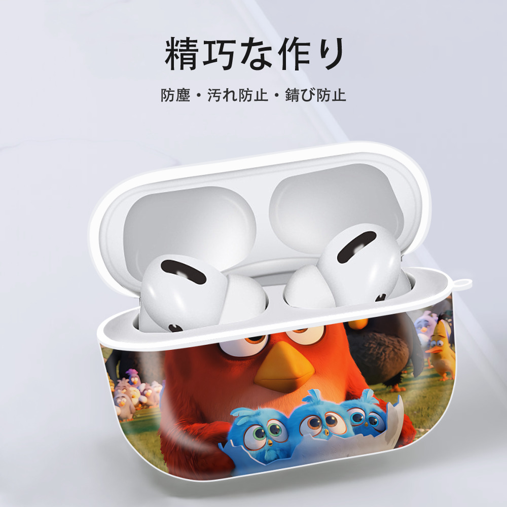 Angry Birds アングリーバード 【AirPods Pro用】ハードシェル保護ケース 耐衝撃・防指紋・カラビナ付き商品仕様