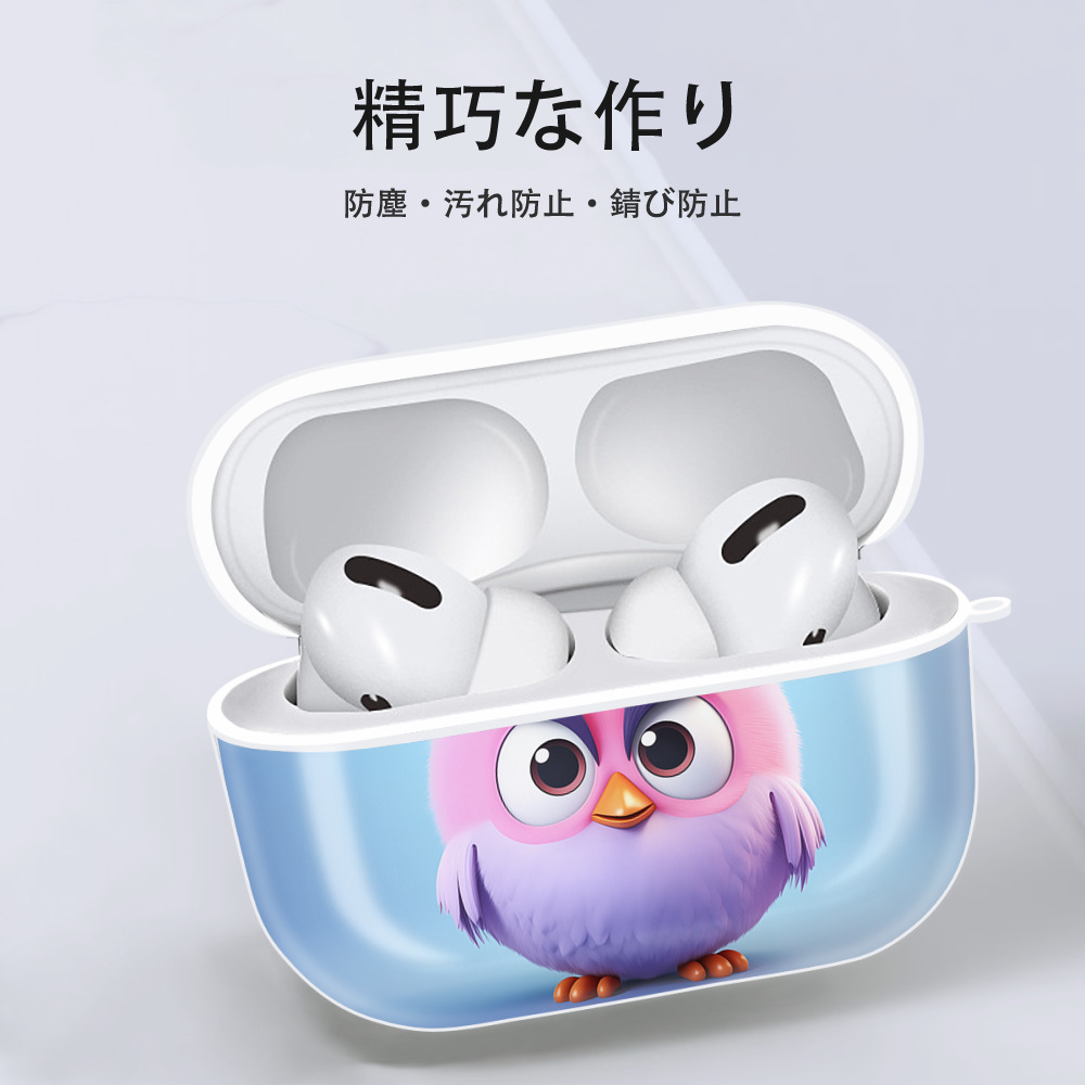 Angry Birds アングリーバード 【AirPods Pro用】ハードシェル保護ケース 耐衝撃・防指紋・カラビナ付き商品仕様
