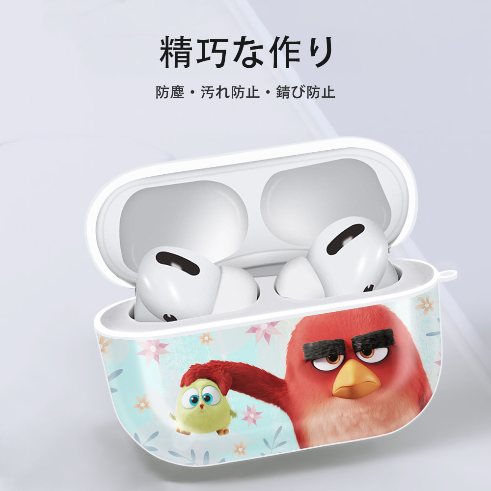 Angry Birds アングリーバード 【AirPods Pro用】ハードシェル保護ケース 耐衝撃・防指紋・カラビナ付き商品仕様