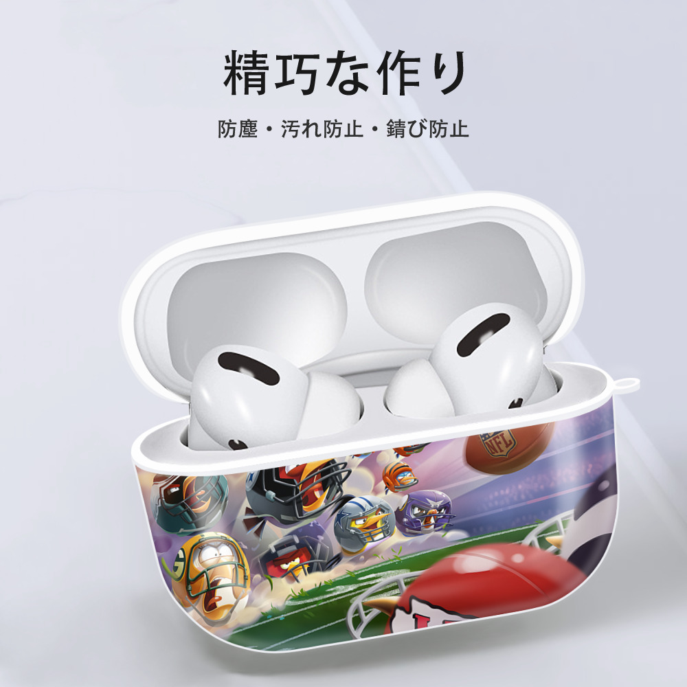 Angry Birds アングリーバード 【AirPods Pro用】ハードシェル保護ケース 耐衝撃・防指紋・カラビナ付き商品仕様