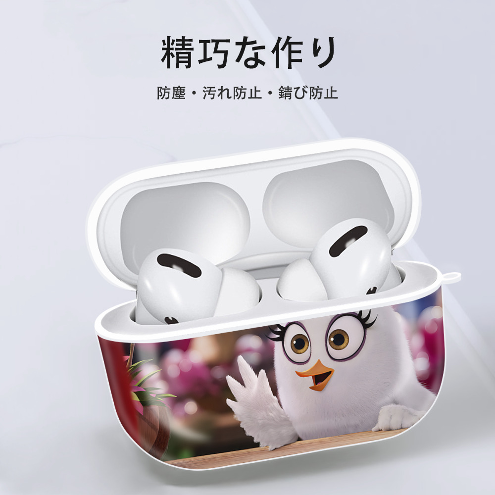 Angry Birds アングリーバード 【AirPods Pro用】ハードシェル保護ケース 耐衝撃・防指紋・カラビナ付き商品仕様