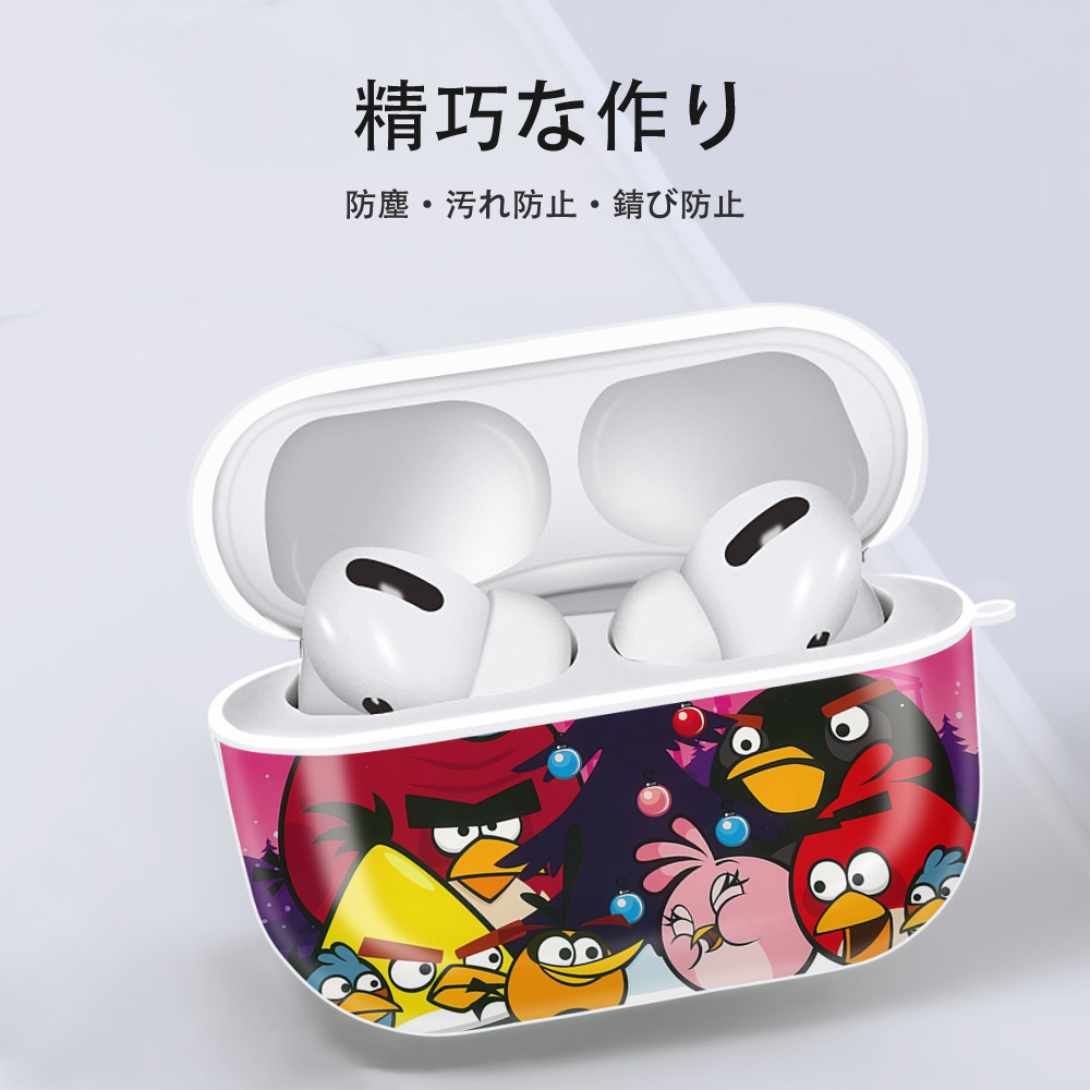 Angry Birds アングリーバード 【AirPods Pro用】ハードシェル保護ケース 耐衝撃・防指紋・カラビナ付き商品仕様