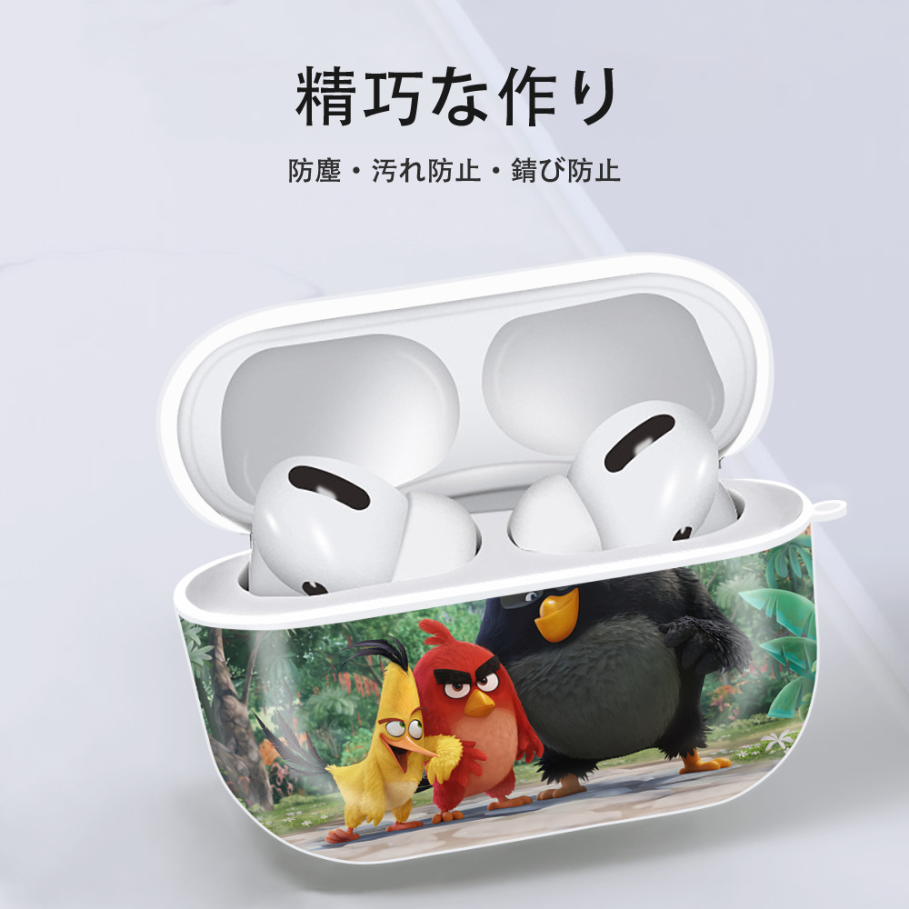 Angry Birds アングリーバード 【AirPods Pro用】ハードシェル保護ケース 耐衝撃・防指紋・カラビナ付き商品仕様