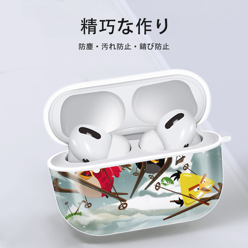 Angry Birds アングリーバード 【AirPods Pro用】ハードシェル保護ケース 耐衝撃・防指紋・カラビナ付き商品仕様