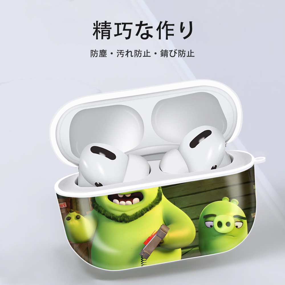 Angry Birds アングリーバード 【AirPods Pro用】ハードシェル保護ケース 耐衝撃・防指紋・カラビナ付き商品仕様