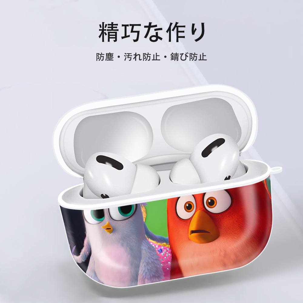 Angry Birds アングリーバード 【AirPods Pro用】ハードシェル保護ケース 耐衝撃・防指紋・カラビナ付き商品仕様