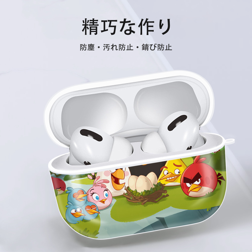 Angry Birds アングリーバード 【AirPods Pro用】ハードシェル保護ケース 耐衝撃・防指紋・カラビナ付き商品仕様