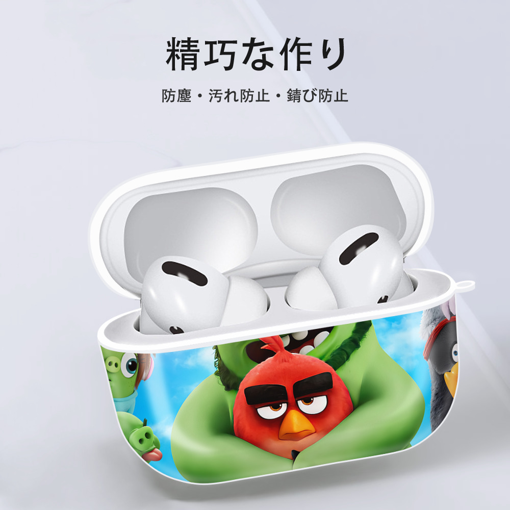 Angry Birds アングリーバード 【AirPods Pro用】ハードシェル保護ケース 耐衝撃・防指紋・カラビナ付き商品仕様