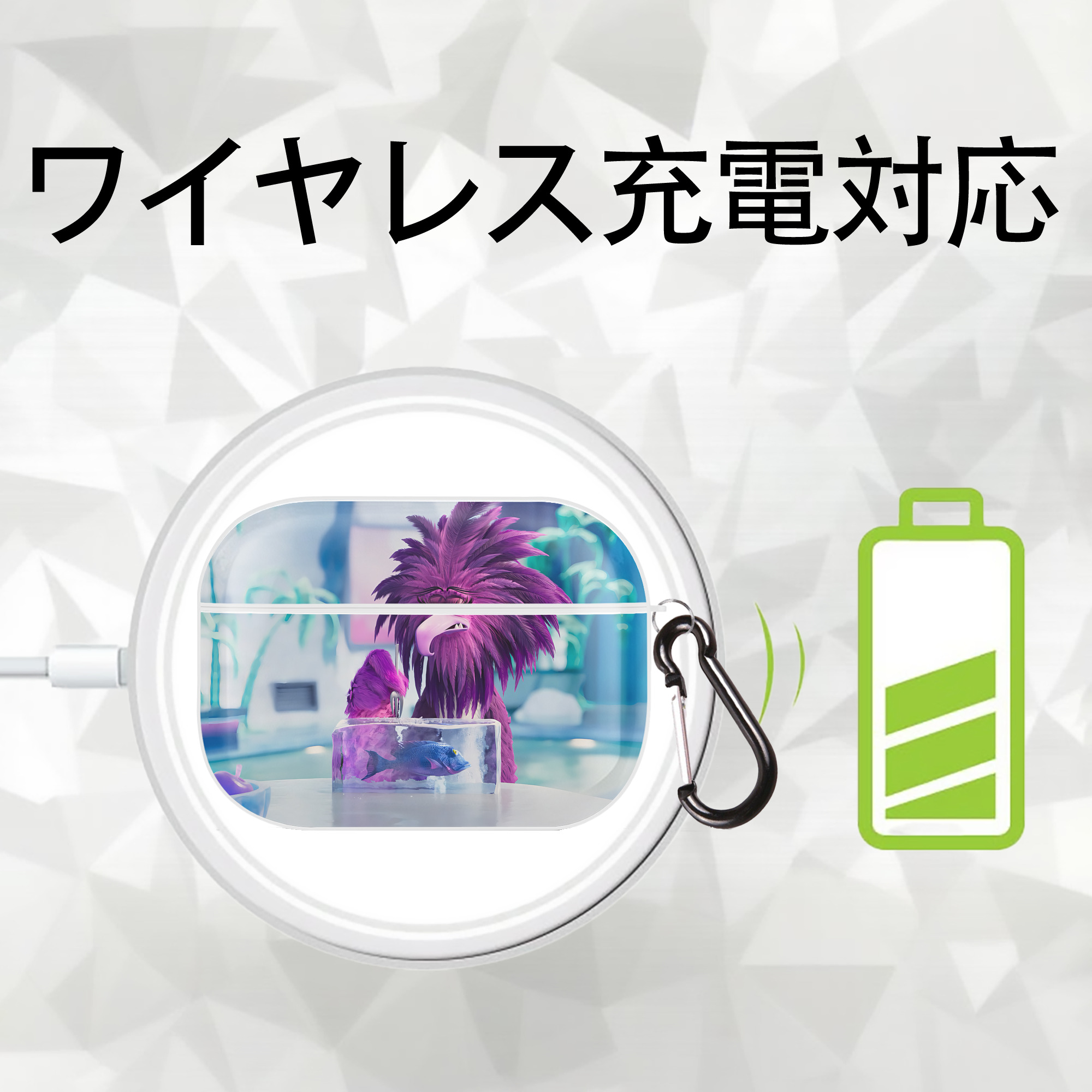 Angry Birds アングリーバード 【AirPods Pro用】ハードシェル保護ケース 耐衝撃・防指紋・カラビナ付き商品仕様