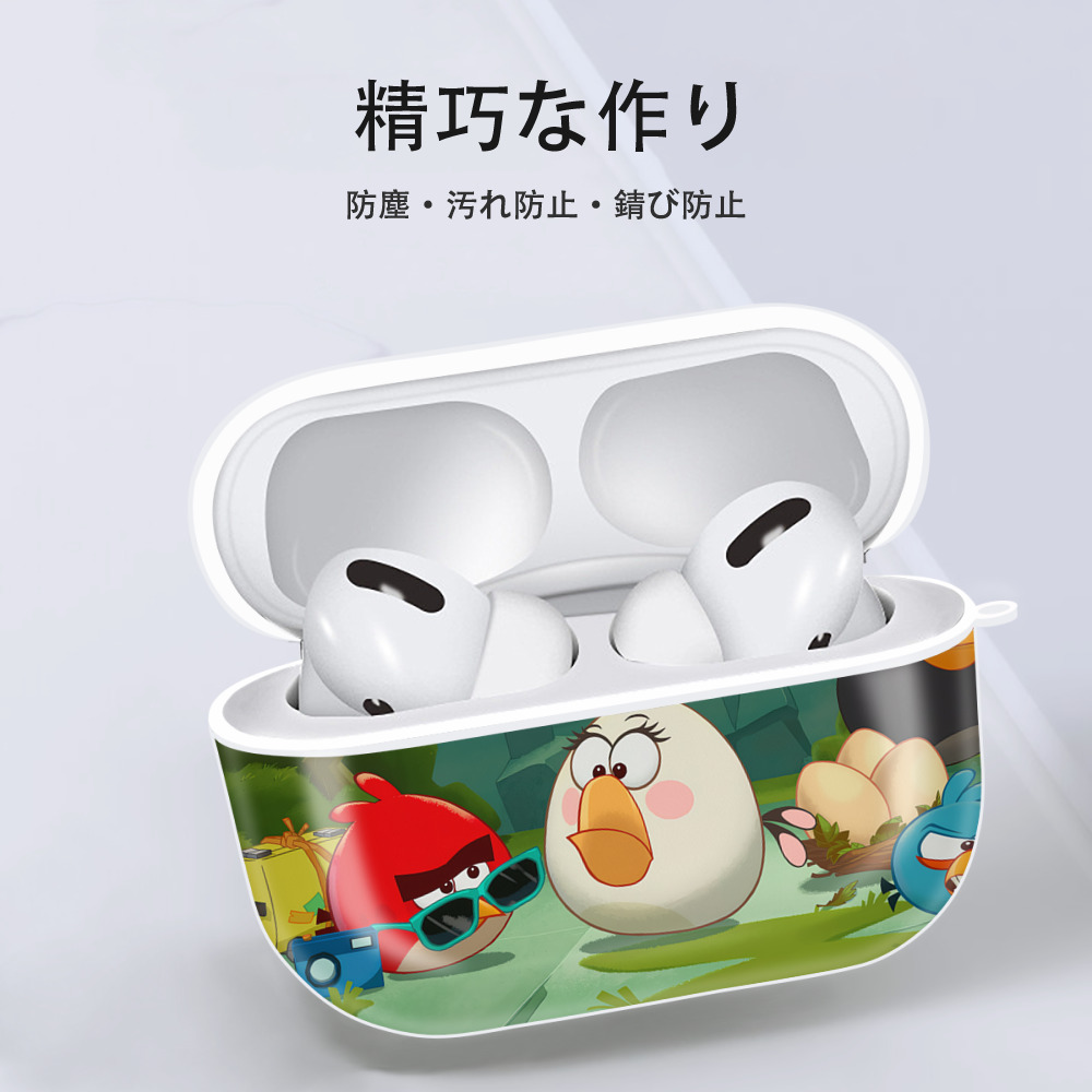Angry Birds アングリーバード 【AirPods Pro用】ハードシェル保護ケース 耐衝撃・防指紋・カラビナ付き商品仕様
