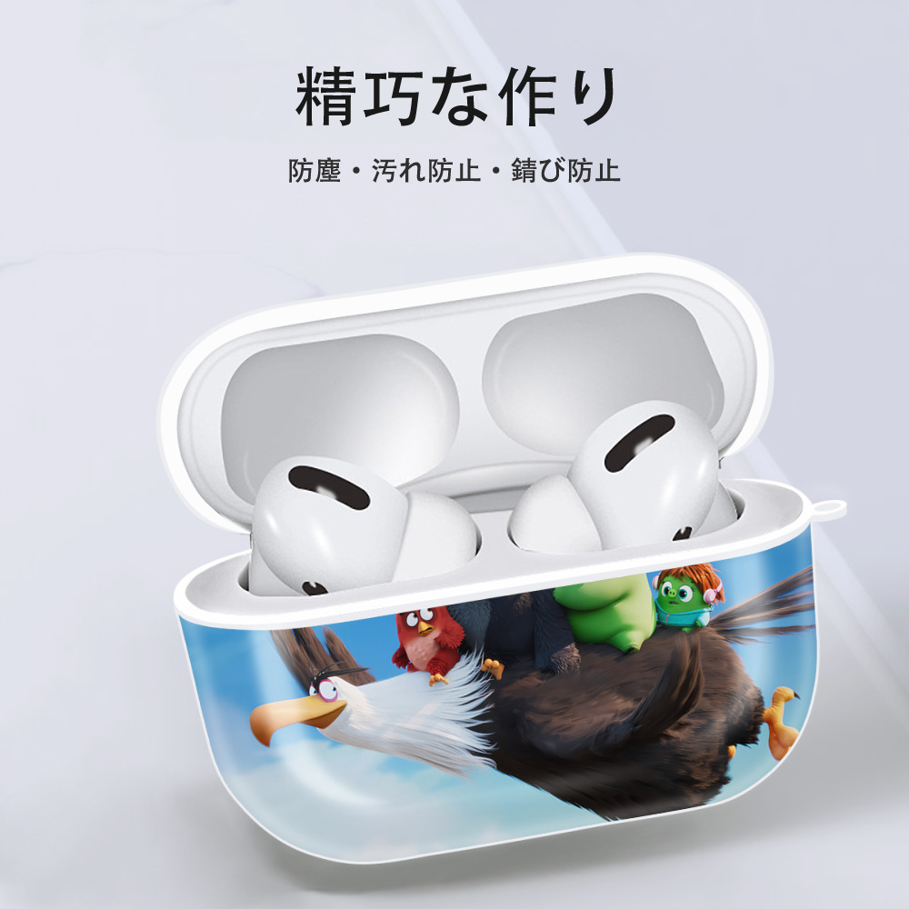 Angry Birds アングリーバード 【AirPods Pro用】ハードシェル保護ケース 耐衝撃・防指紋・カラビナ付き商品仕様