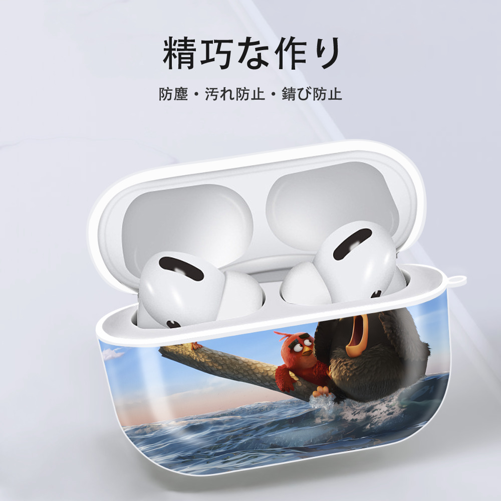 Angry Birds アングリーバード 【AirPods Pro用】ハードシェル保護ケース 耐衝撃・防指紋・カラビナ付き商品仕様