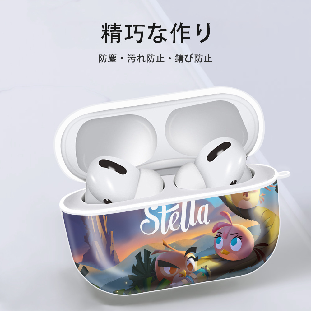 Angry Birds アングリーバード 【AirPods Pro用】ハードシェル保護ケース 耐衝撃・防指紋・カラビナ付き商品仕様
