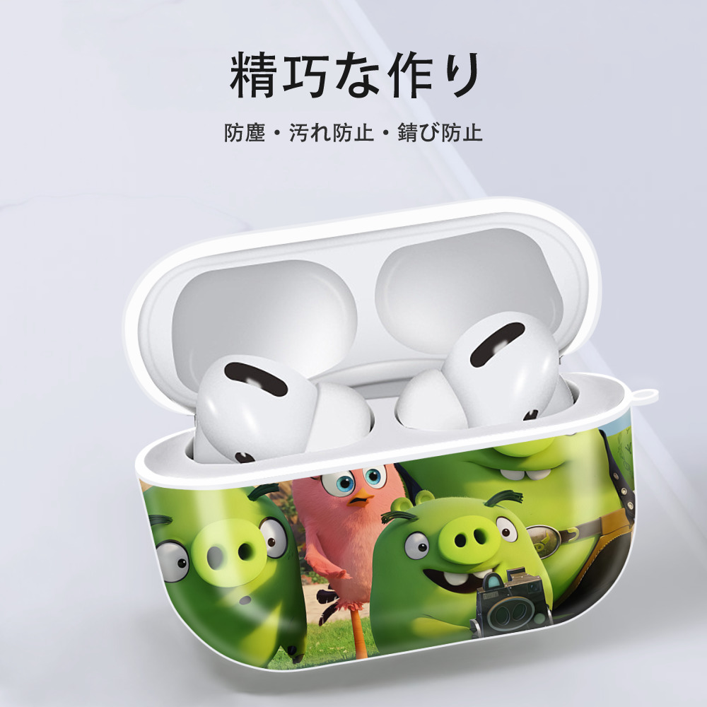 Angry Birds アングリーバード 【AirPods Pro用】ハードシェル保護ケース 耐衝撃・防指紋・カラビナ付き商品仕様