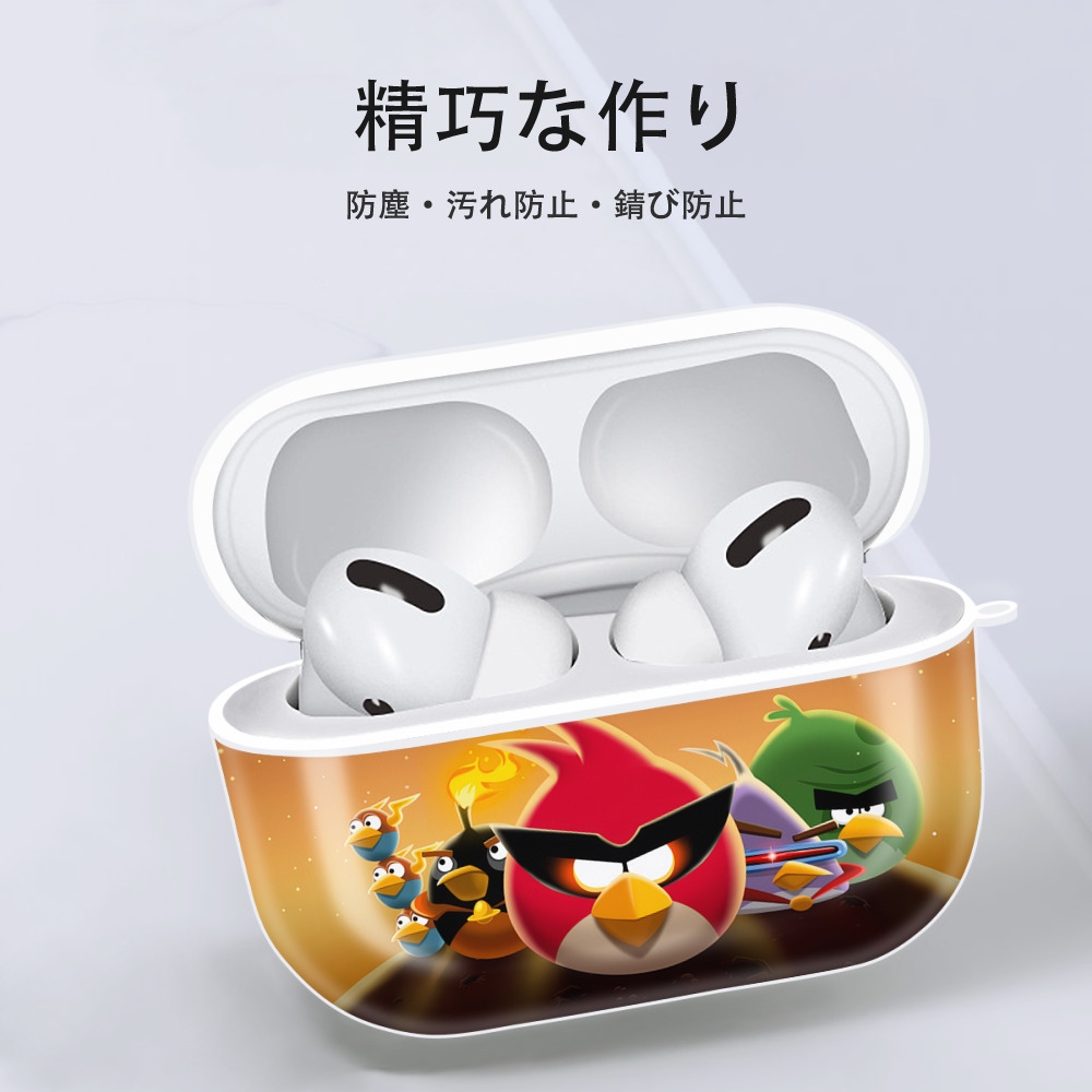 Angry Birds アングリーバード 【AirPods Pro用】ハードシェル保護ケース 耐衝撃・防指紋・カラビナ付き商品仕様