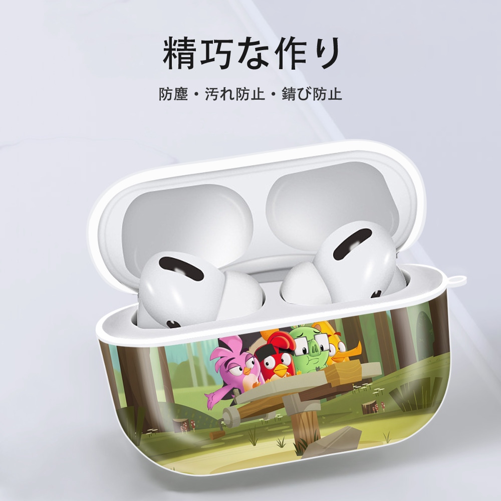 Angry Birds アングリーバード 【AirPods Pro用】ハードシェル保護ケース 耐衝撃・防指紋・カラビナ付き商品仕様