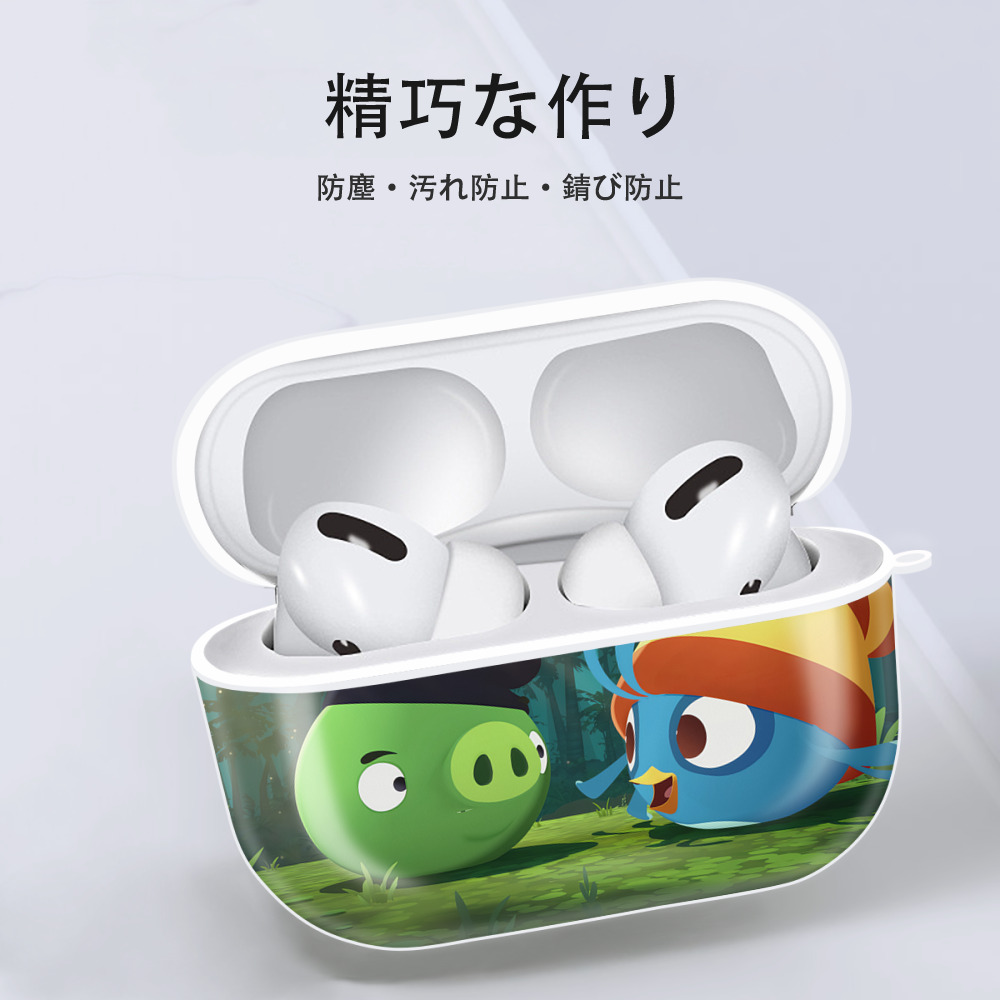 Angry Birds アングリーバード 【AirPods Pro用】ハードシェル保護ケース 耐衝撃・防指紋・カラビナ付き商品仕様