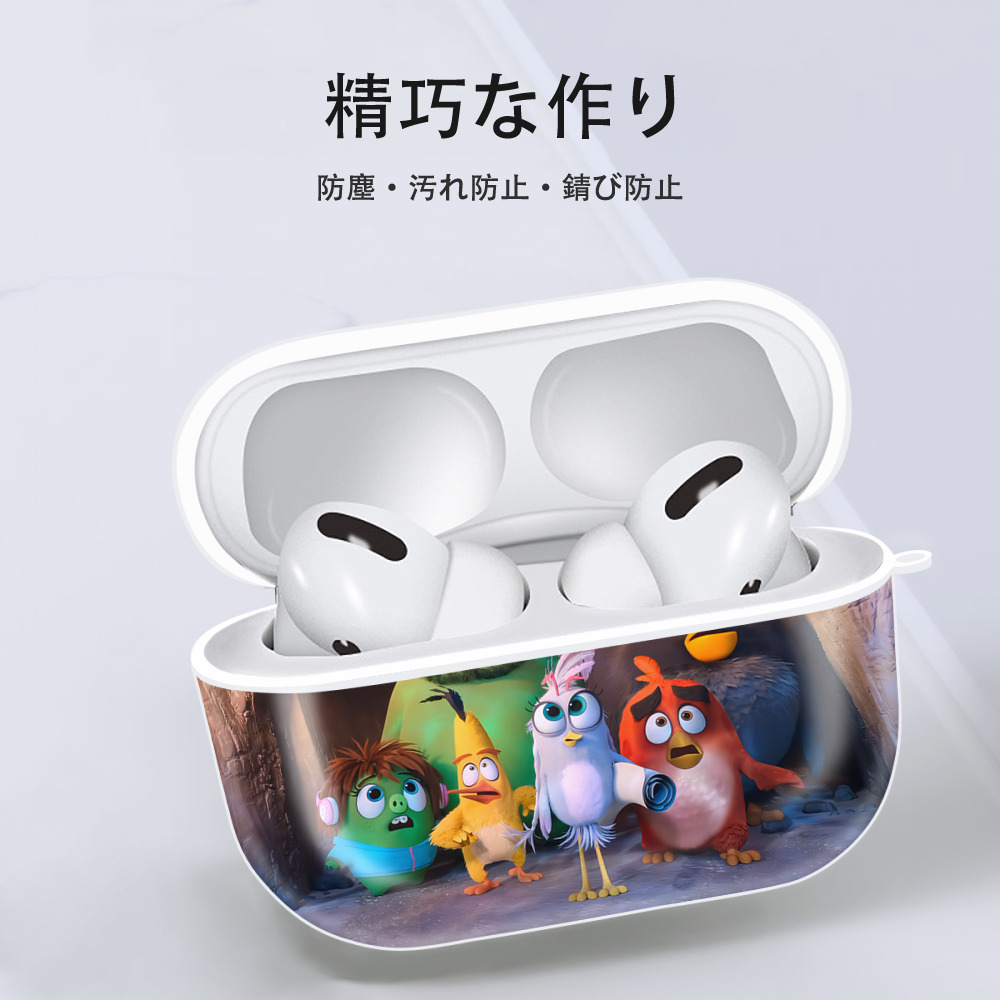 Angry Birds アングリーバード 【AirPods Pro用】ハードシェル保護ケース 耐衝撃・防指紋・カラビナ付き商品仕様