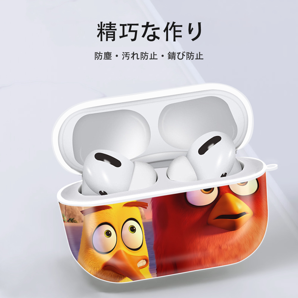 Angry Birds アングリーバード 【AirPods Pro用】ハードシェル保護ケース 耐衝撃・防指紋・カラビナ付き商品仕様