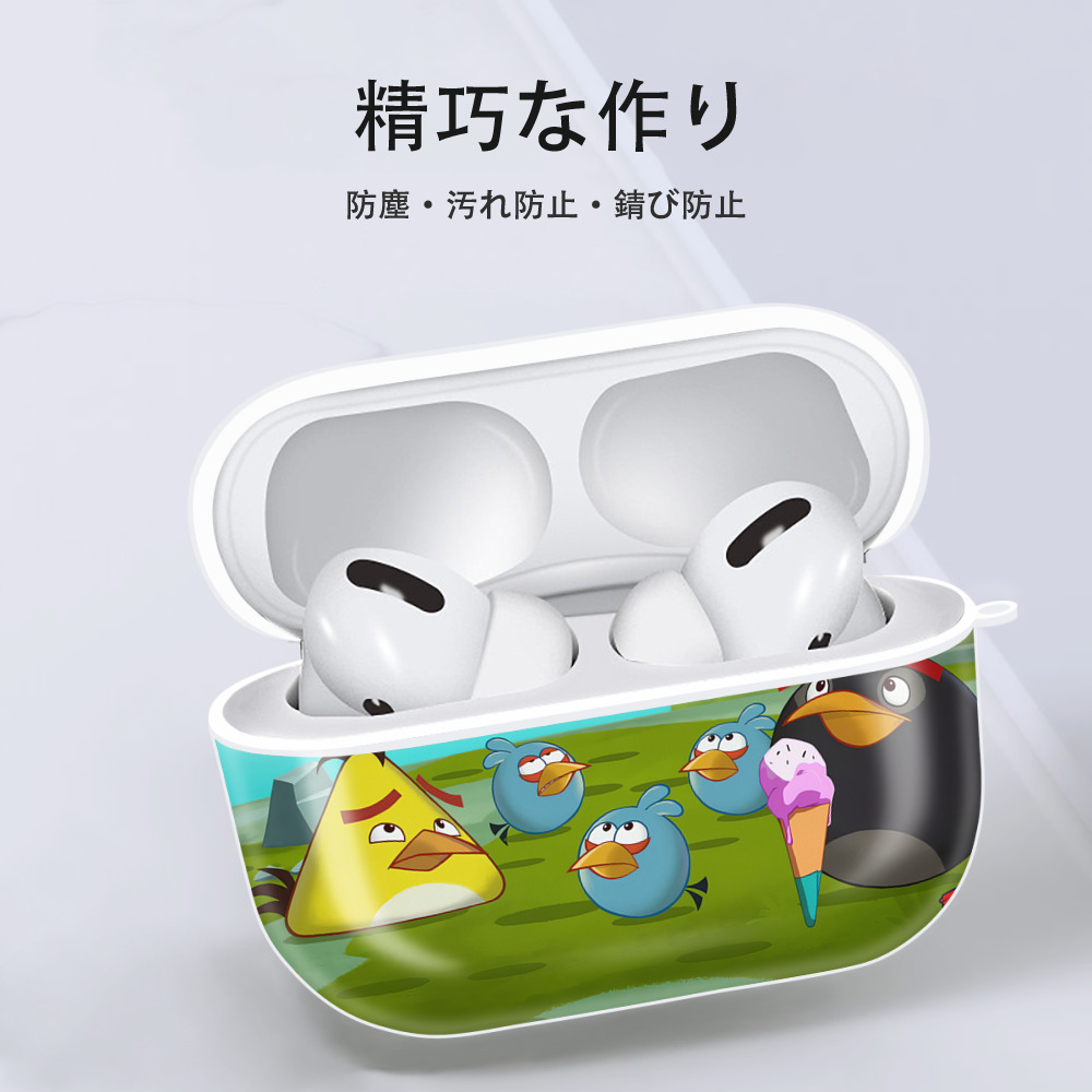 Angry Birds アングリーバード 【AirPods Pro用】ハードシェル保護ケース 耐衝撃・防指紋・カラビナ付き商品仕様
