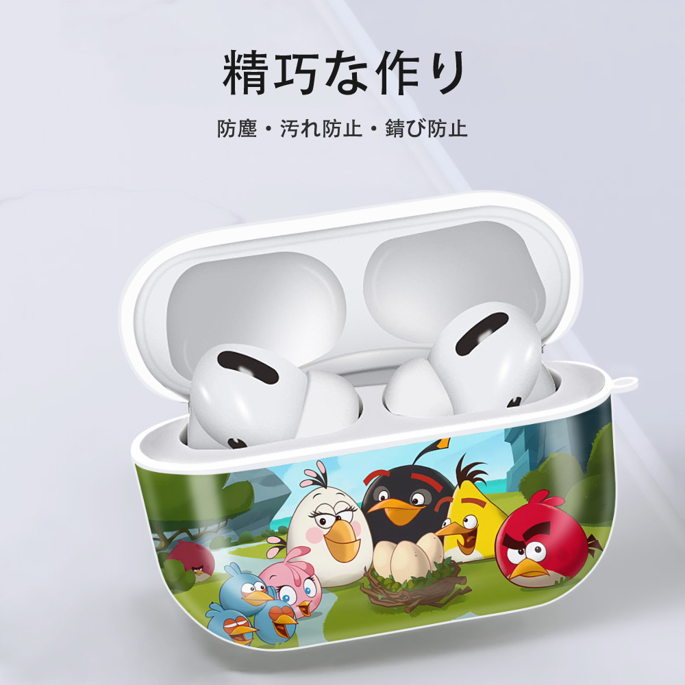 Angry Birds アングリーバード 【AirPods Pro用】ハードシェル保護ケース 耐衝撃・防指紋・カラビナ付き商品仕様