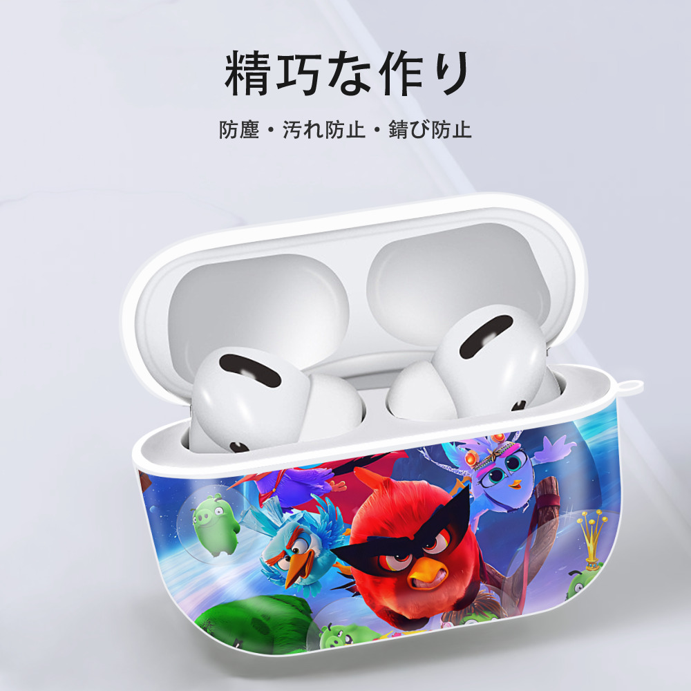 Angry Birds アングリーバード 【AirPods Pro用】ハードシェル保護ケース 耐衝撃・防指紋・カラビナ付き商品仕様