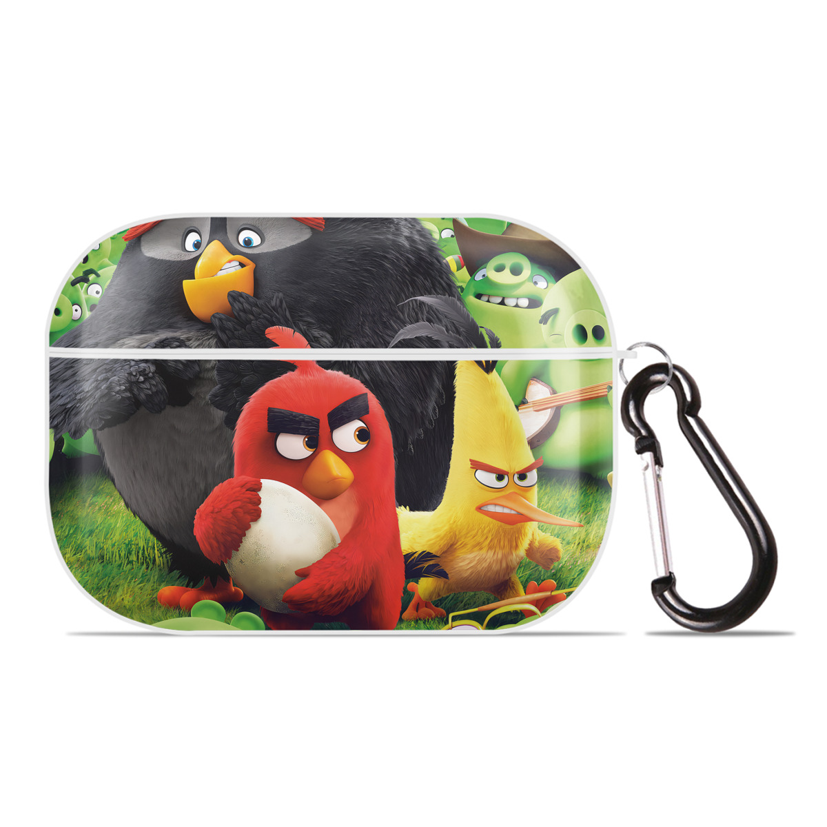 （画像用） Angry Birds アングリーバード 【AirPods Pro用】ハードシェル保護ケース 耐衝撃・防指紋・カラビナ付き商品仕様
