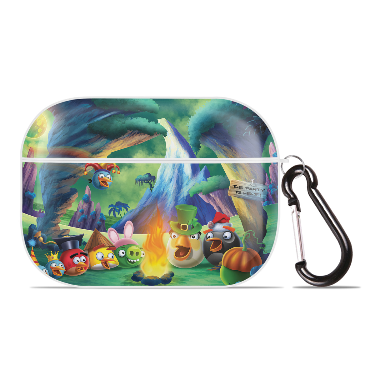 （画像用） Angry Birds アングリーバード 【AirPods Pro用】ハードシェル保護ケース 耐衝撃・防指紋・カラビナ付き商品仕様