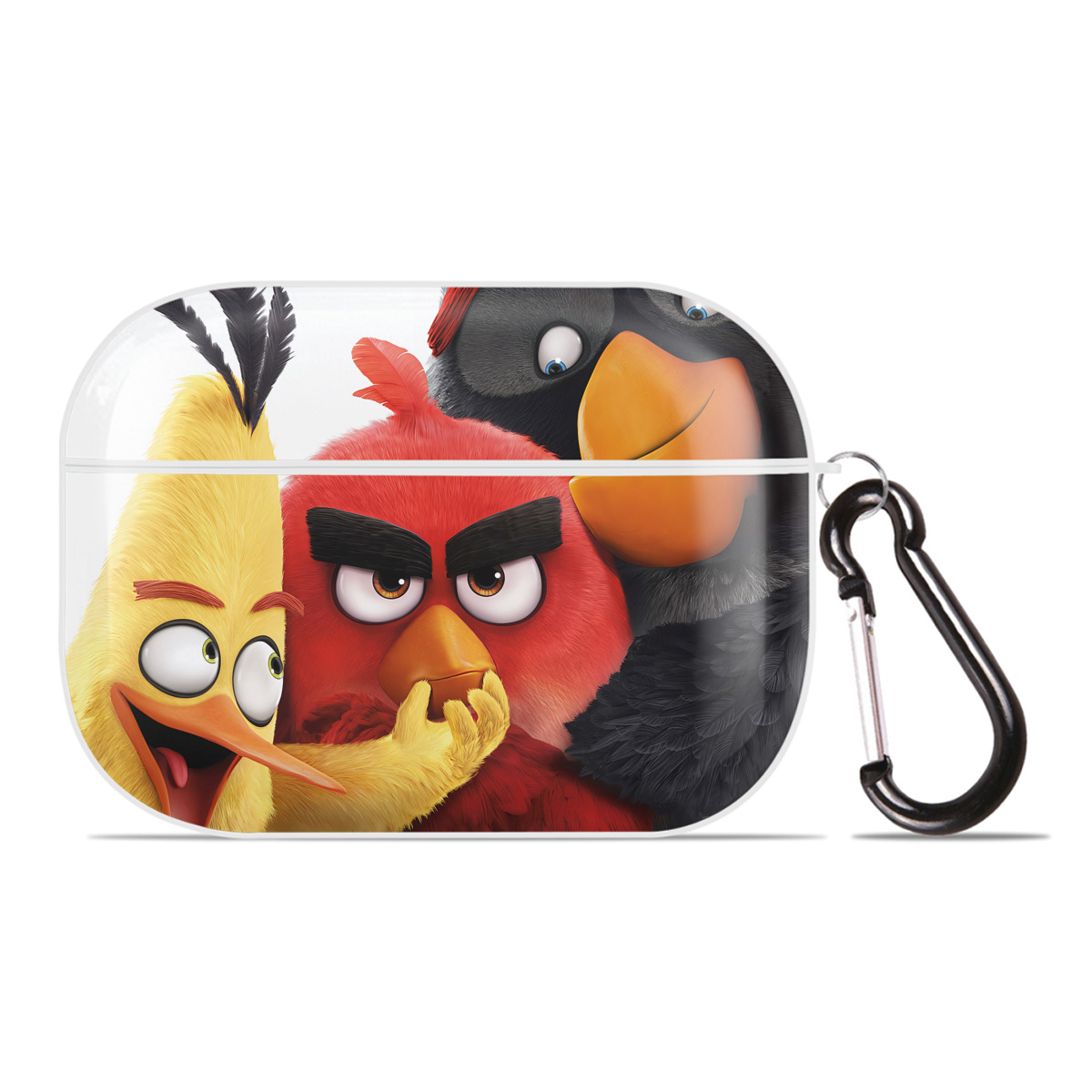（画像用） Angry Birds アングリーバード 【AirPods Pro用】ハードシェル保護ケース 耐衝撃・防指紋・カラビナ付き商品仕様