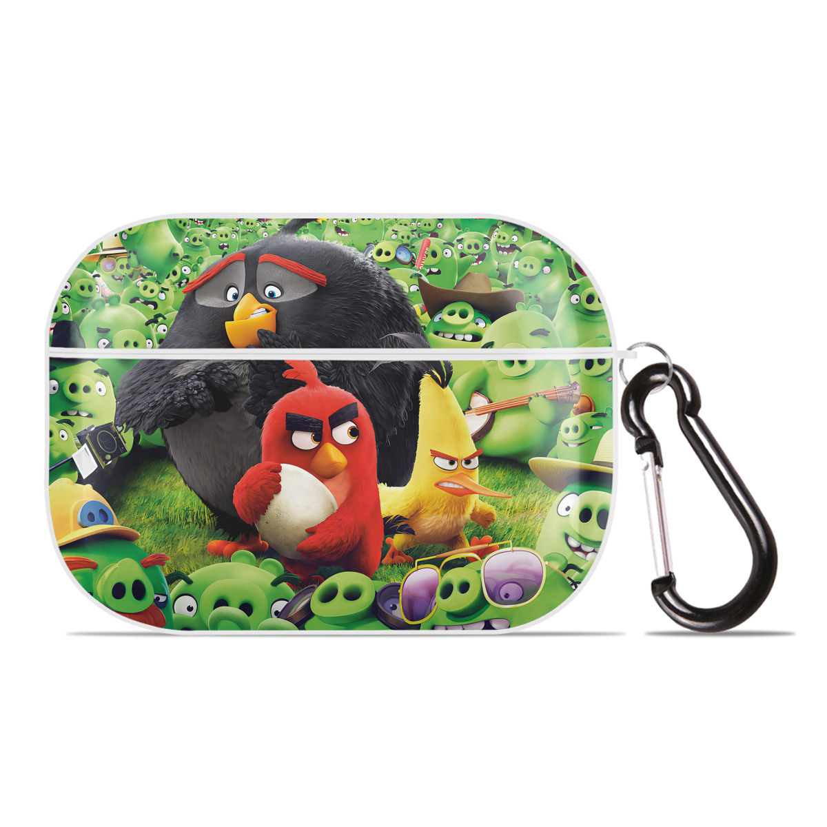 （画像用） Angry Birds アングリーバード 【AirPods Pro用】ハードシェル保護ケース 耐衝撃・防指紋・カラビナ付き商品仕様