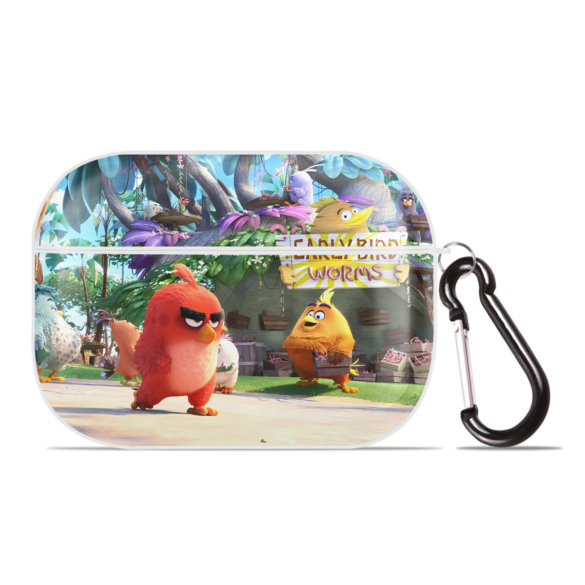 （画像用） Angry Birds アングリーバード 【AirPods Pro用】ハードシェル保護ケース 耐衝撃・防指紋・カラビナ付き商品仕様