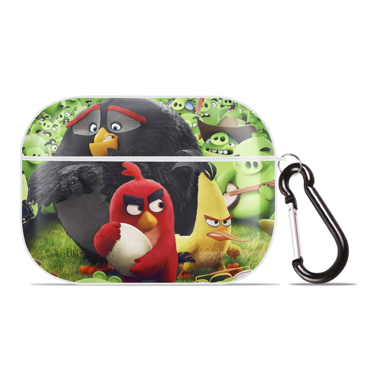 （画像用） Angry Birds アングリーバード 【AirPods Pro用】ハードシェル保護ケース 耐衝撃・防指紋・カラビナ付き商品仕様