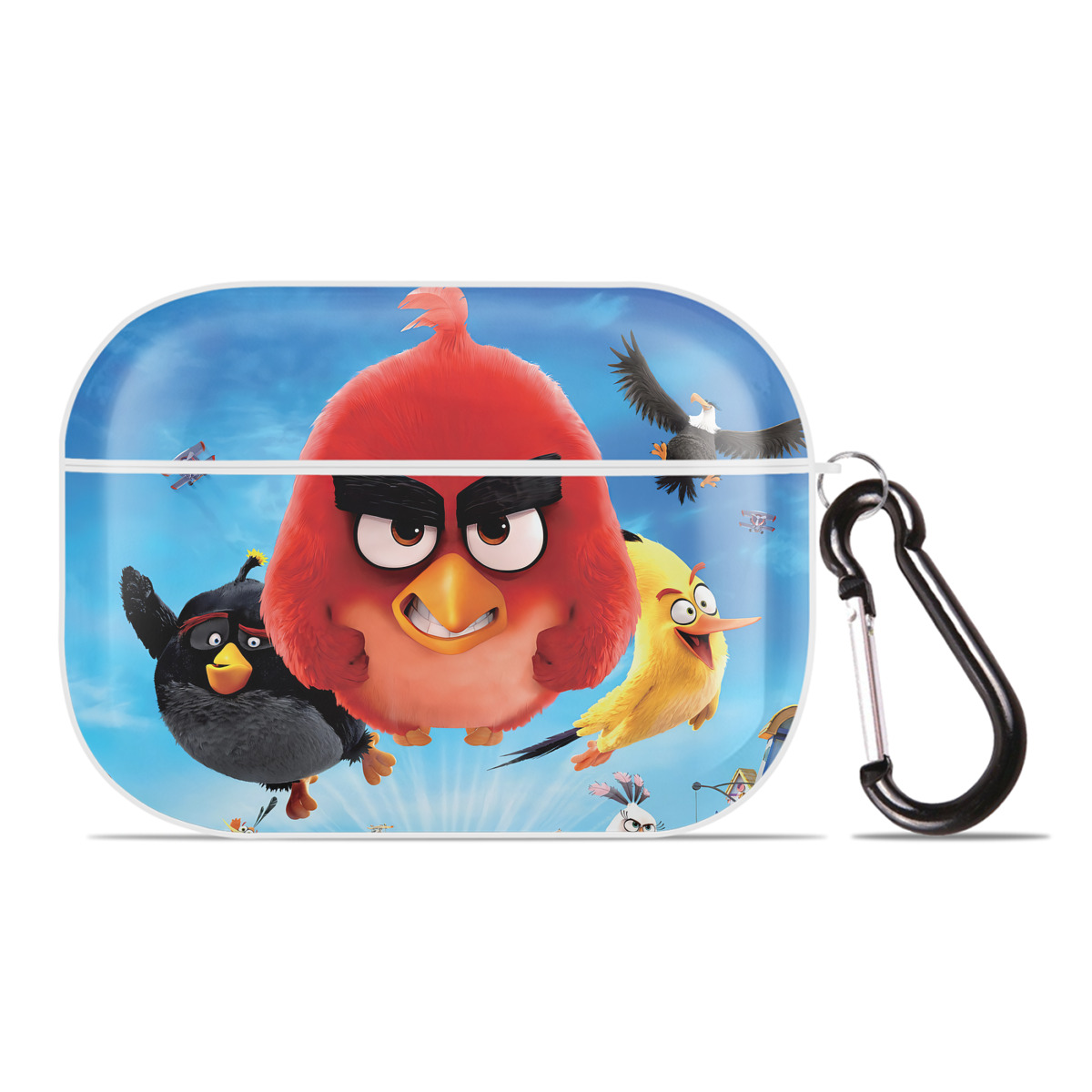 （画像用） Angry Birds アングリーバード 【AirPods Pro用】ハードシェル保護ケース 耐衝撃・防指紋・カラビナ付き商品仕様