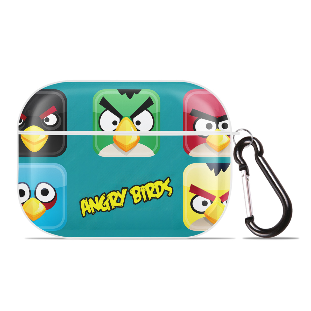 （画像用） Angry Birds アングリーバード 【AirPods Pro用】ハードシェル保護ケース 耐衝撃・防指紋・カラビナ付き商品仕様
