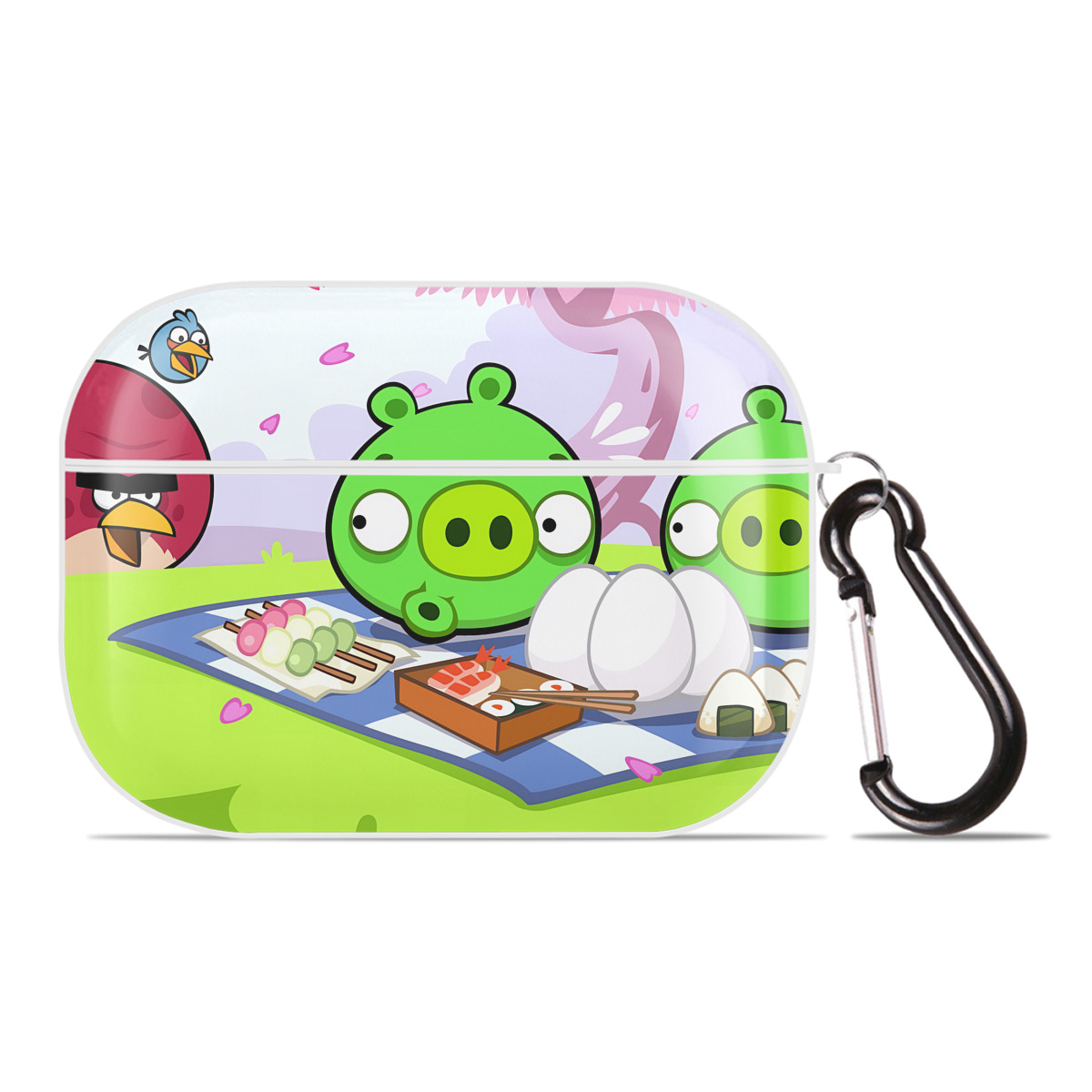 （画像用） Angry Birds アングリーバード 【AirPods Pro用】ハードシェル保護ケース 耐衝撃・防指紋・カラビナ付き商品仕様
