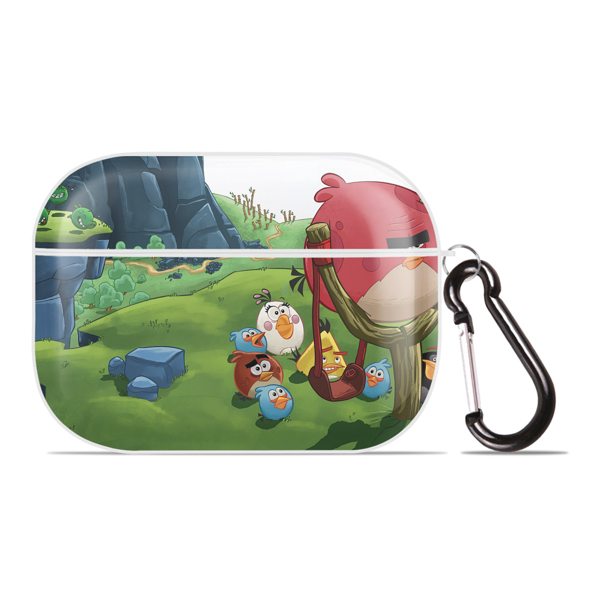 （画像用） Angry Birds アングリーバード 【AirPods Pro用】ハードシェル保護ケース 耐衝撃・防指紋・カラビナ付き商品仕様